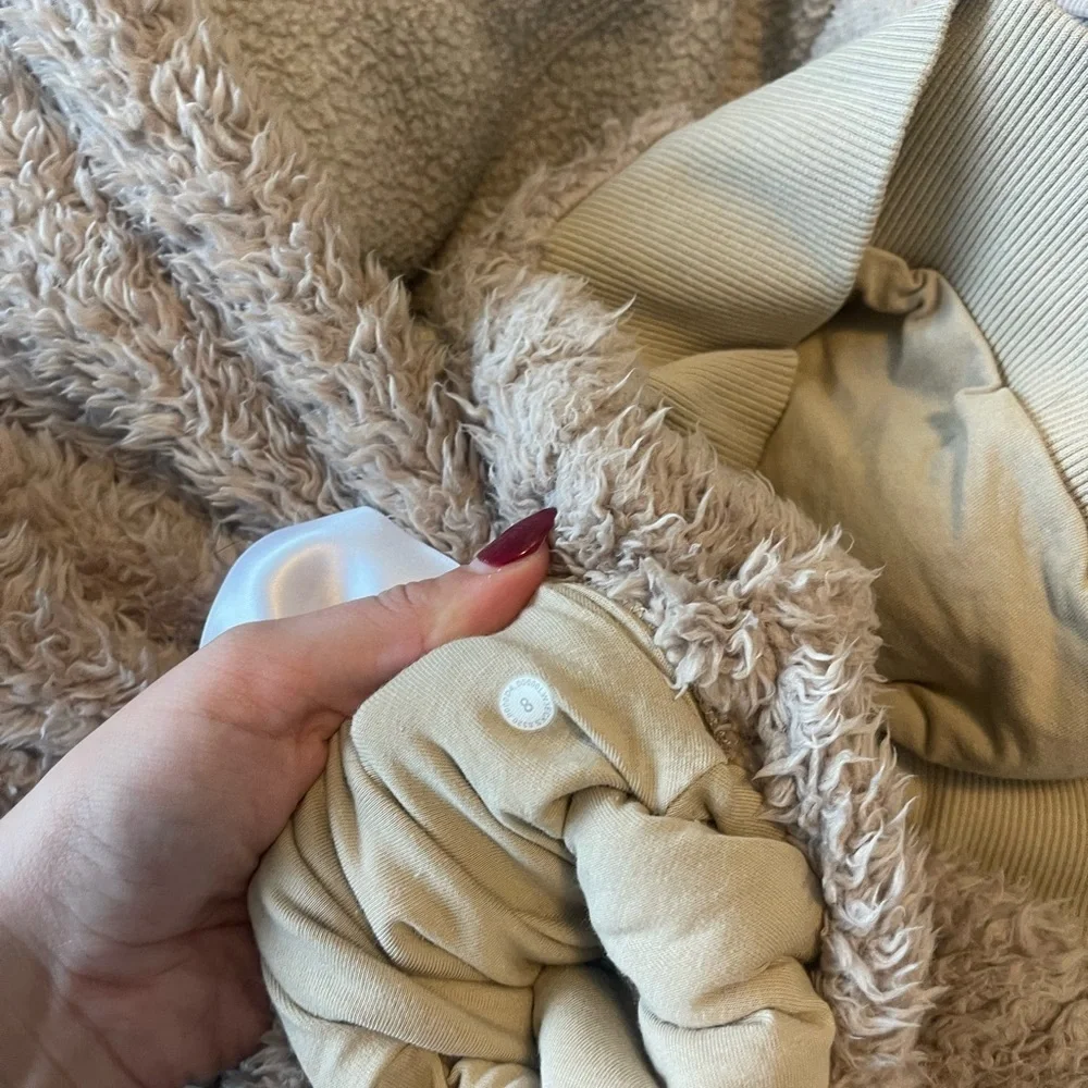 Lululemon Sherpa Quarter Zip Tan